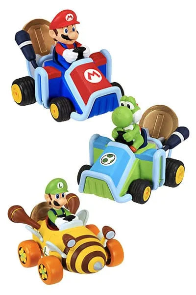 World of Nintendo Super Mario Kart Rückzug-Fahrzeuge mit Figuren Wave 1 Sortiment (12) - Smalltinytoystore
