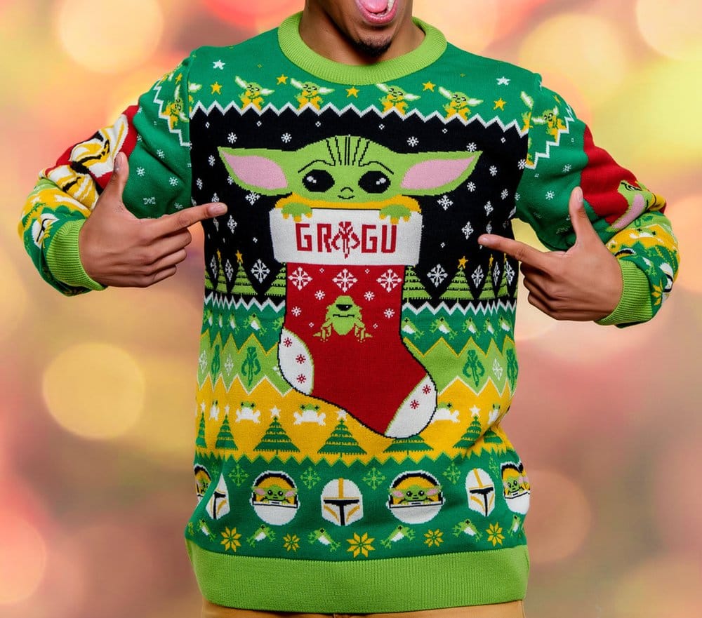 Star Wars Christmas Pullover Baby Yoda Größe L
