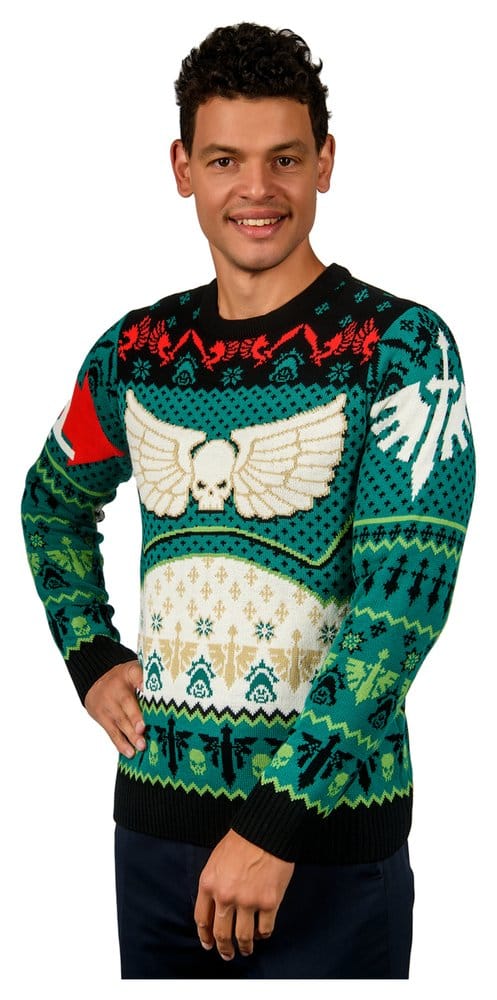 Warhammer 40,000 Christmas Pullover Dark Angels Größe L