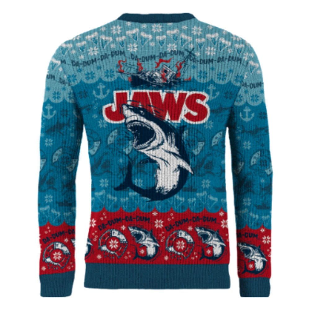 Der weiße Hai Christmas Pullover Jaws  Größe L