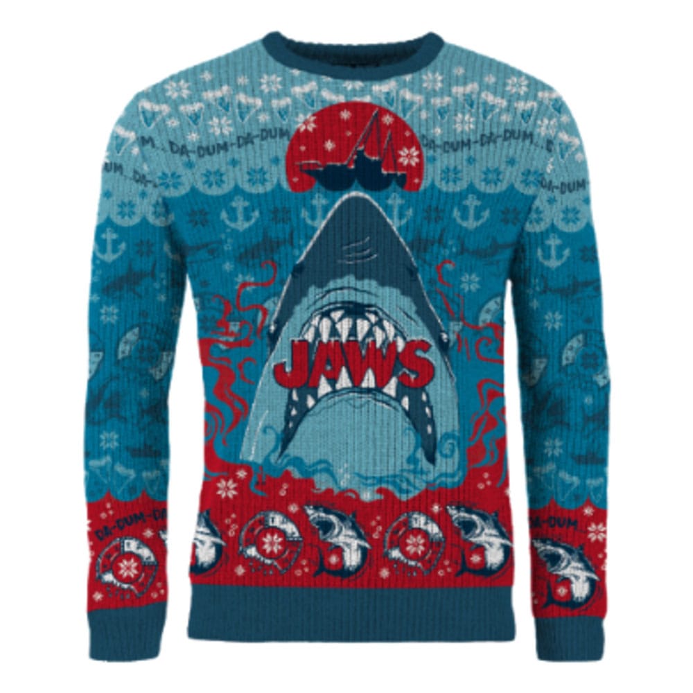 Der weiße Hai Christmas Pullover Jaws  Größe XL