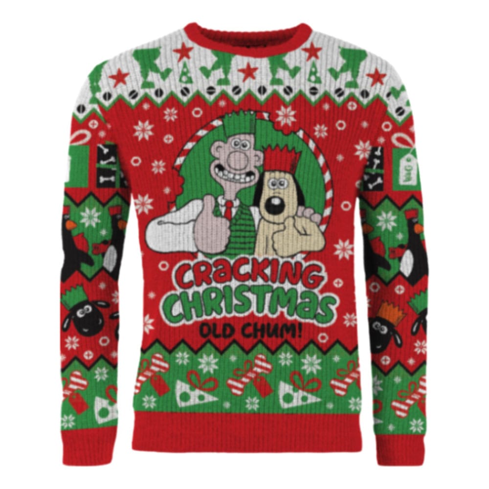 Wallace & Gromit Christmas Pullover Cracking Christmas Old Chum!