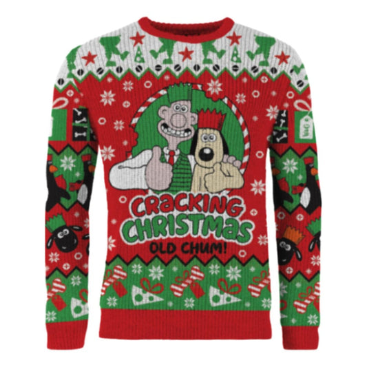 Wallace & Gromit Christmas Pullover Cracking Christmas Old Chum!