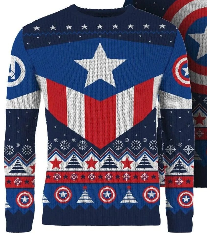 Captain America Christmas Pullover Größe XXXL