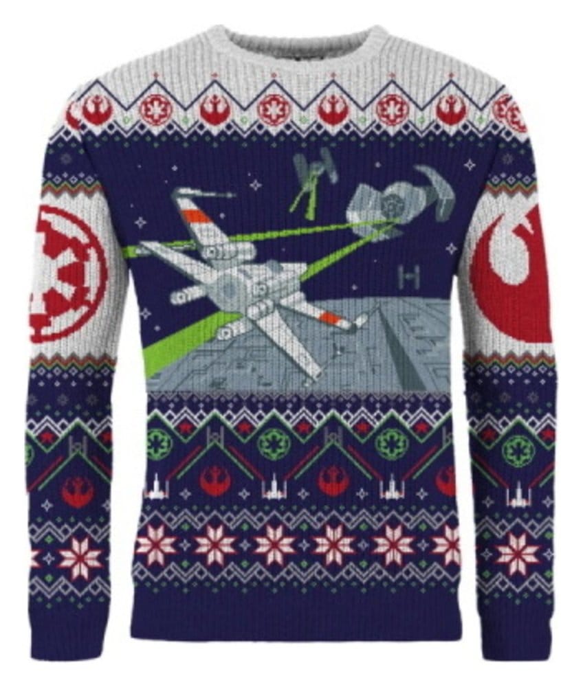 Star Wars Christmas Pullover X-Wing v TIE Fighter Größe XXXL