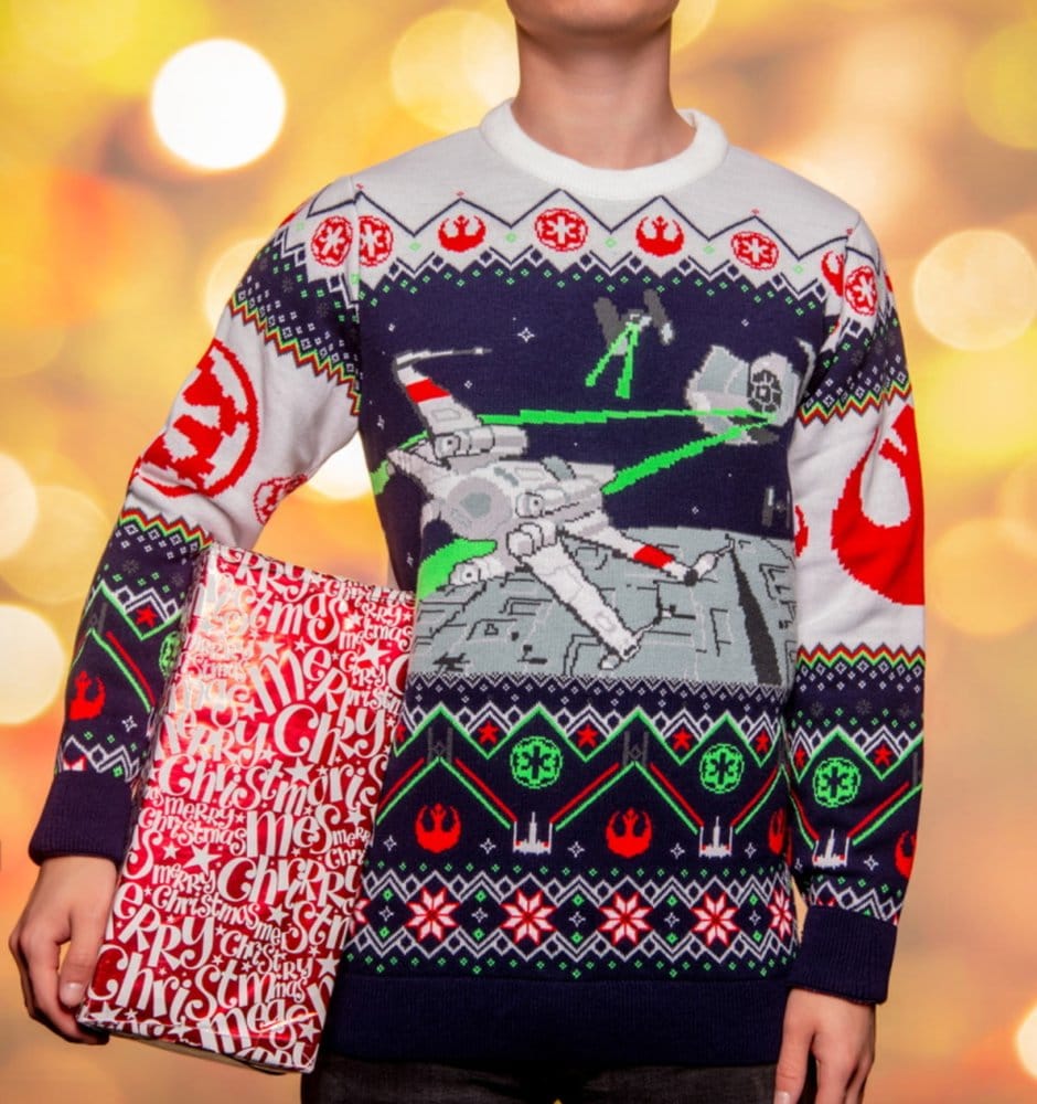 Star Wars Christmas Pullover X-Wing v TIE Fighter Größe XXXL