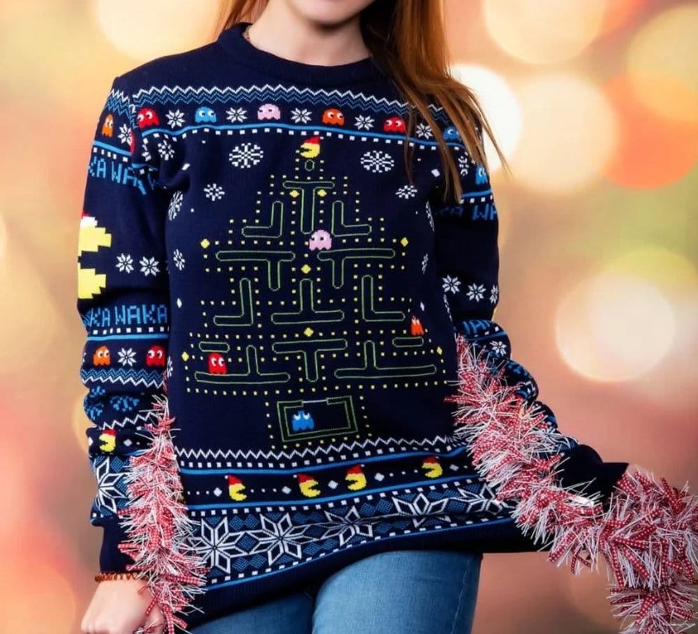 Pac-Man Christmas Pullover Größe XL