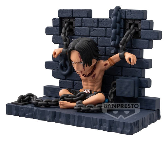 One Piece World Collectable Figure Minifigur Portgas D. Ace (Impel Down) 8 cm