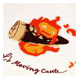 Das wandelnde Schloss Tragetasche Embroidery Canvas Calcifer in a hurry
