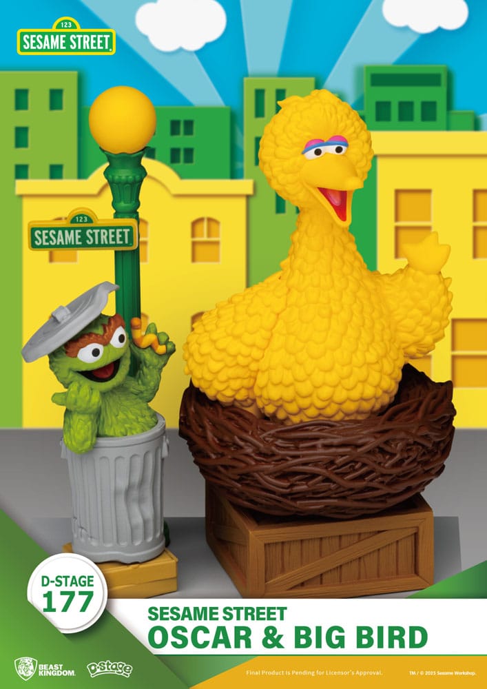 Sesamstraße D-Stage PVC Statue Oscar & Big Bird 12 cm