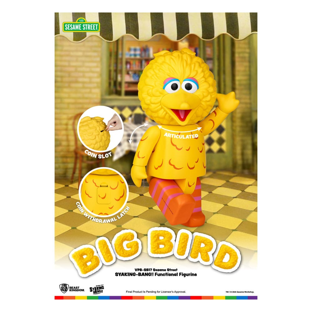 Sesamstraße Syaking Bang Series PVC Spardose Big Bird 49 cm