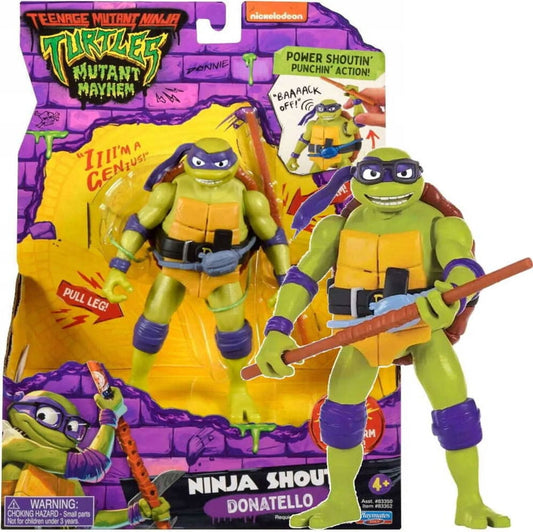 Teenage Mutant Ninja Turtles: Mutant Mayhem Ninja Shouts Action Figur Donatello 14 cm