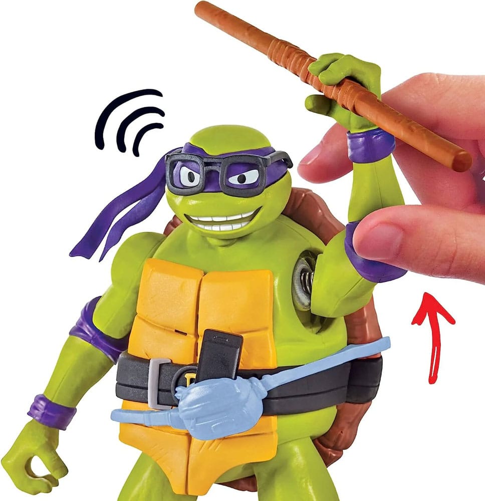 Teenage Mutant Ninja Turtles: Mutant Mayhem Ninja Shouts Action Figur Donatello 14 cm