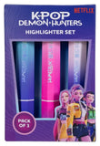 KPop Demon Hunters Textmarker 3er-Pack Huntr/x