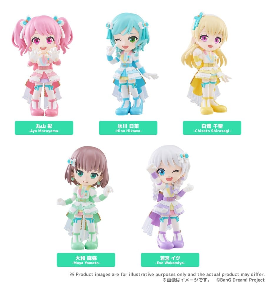 BanG Dream! PalVerse Minifiguren Pastel*Palettes Blind Box Display (6)