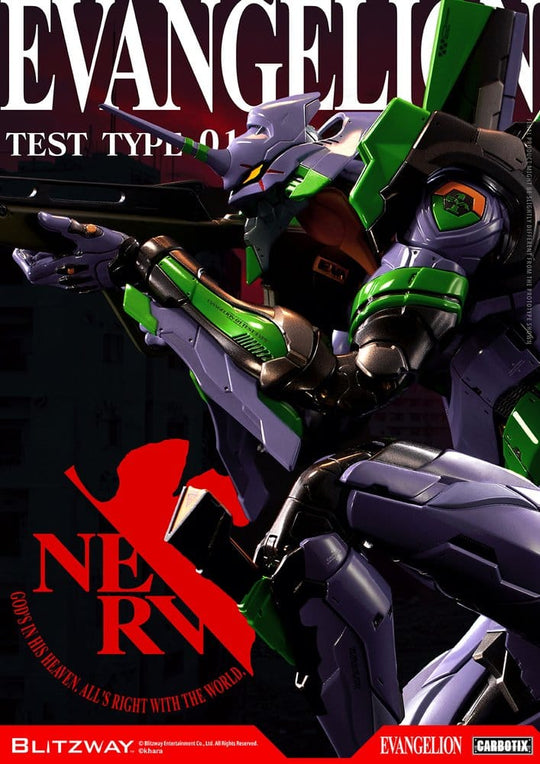 Evangelion Carbotix Actionfigur Evangelion Unit-01 Test Type (Standard Ver.) 33 cm