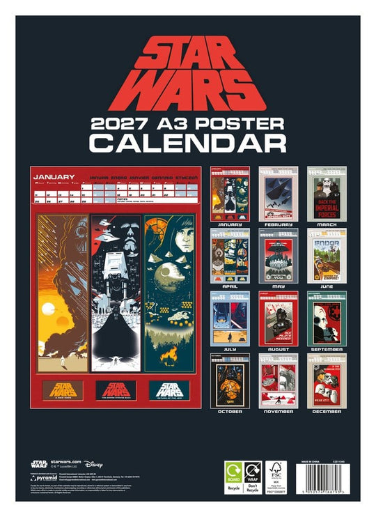 Star Wars Kalender A3 Poster 2027