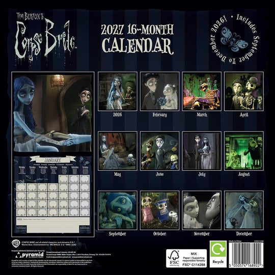 Corpse Bride Kalender 2027 30 x 30 cm