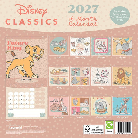 Disney Classics Kalender Treasured Memories 2027 30 x 30 cm