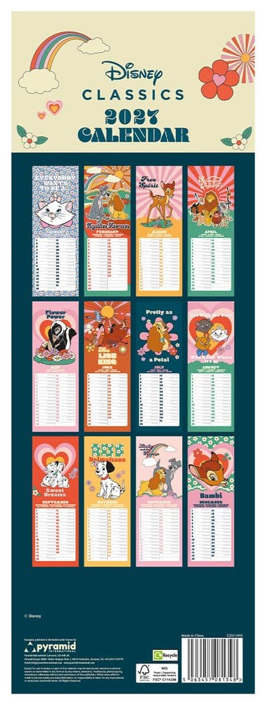 Disney Classics Kalender 70s Feeling 2027 42 x 15 cm