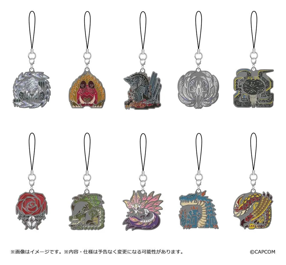 Monster Hunter Wilds Metall-Schlüsselanhänger Monster icon Vol. 2 Blind Box Sortiment (10)