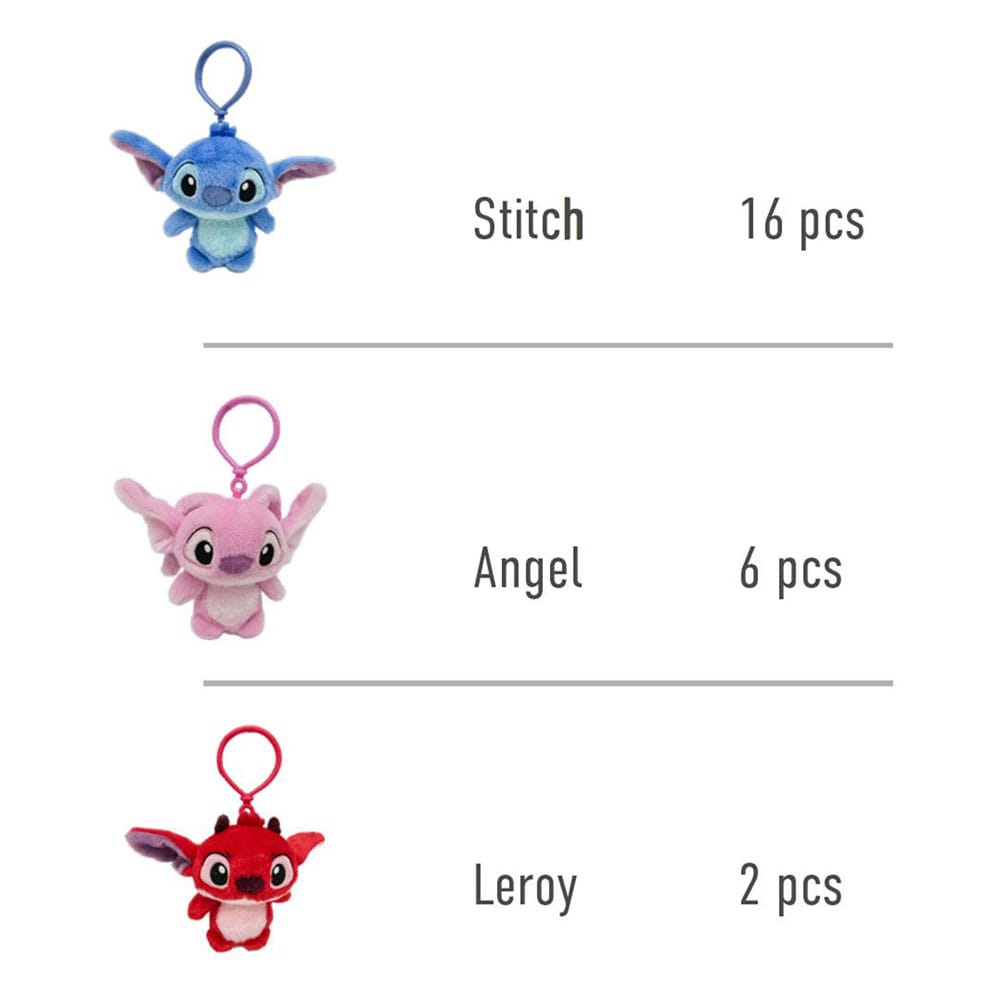 Lilo & Stitch Plüsch-Schlüsselanhänger 12 cm Sortiment (24)