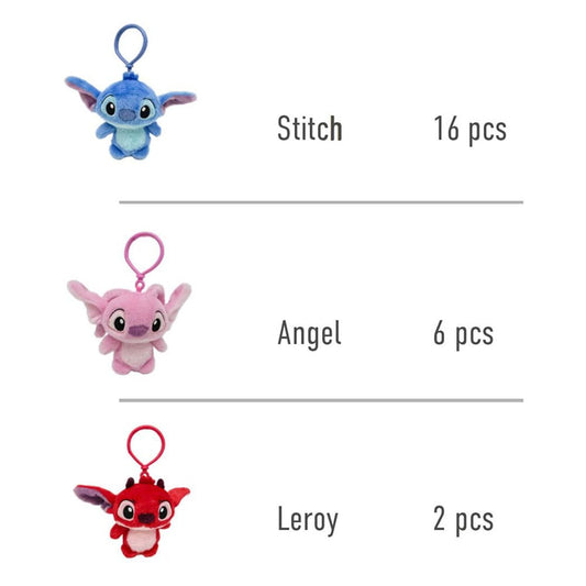 Lilo & Stitch Plüsch-Schlüsselanhänger 12 cm Sortiment (24)