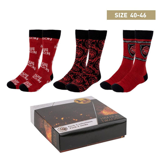 House of the Dragon Socken 3er-Pack 40-46