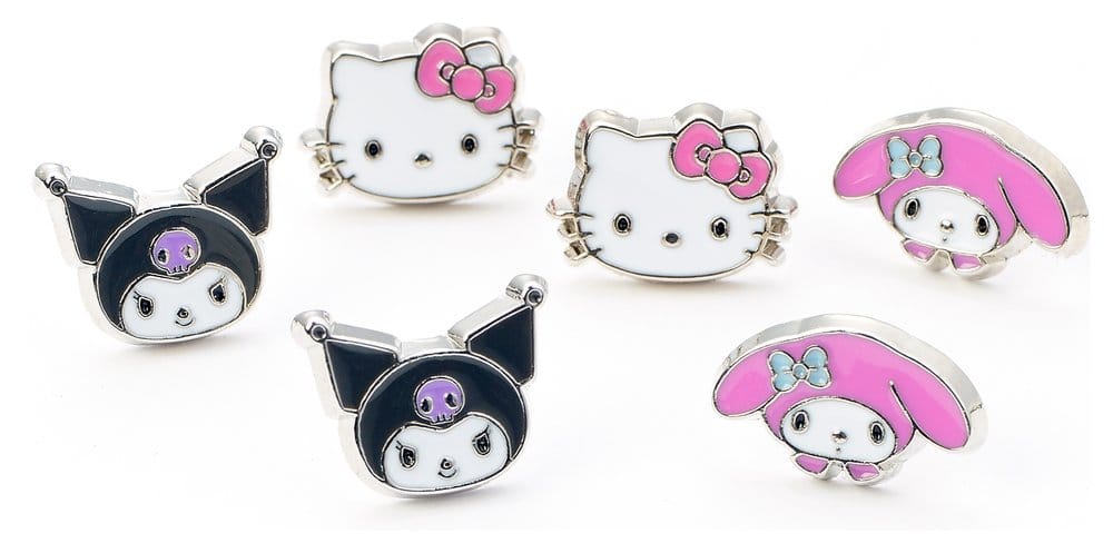 Sanrio Ohrstecker-Set Hello Kitty, Kuromi und My Melody