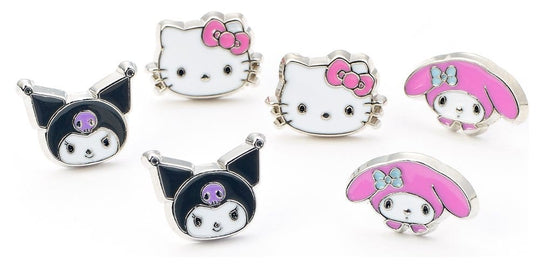 Sanrio Ohrstecker-Set Hello Kitty, Kuromi und My Melody