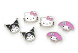 Sanrio Ohrstecker-Set Hello Kitty, Kuromi und My Melody