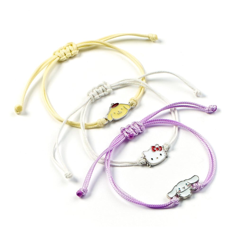 Sanrio Armbänder 3er-Pack Hello Kitty, Cinnamonroll und Pompompurin