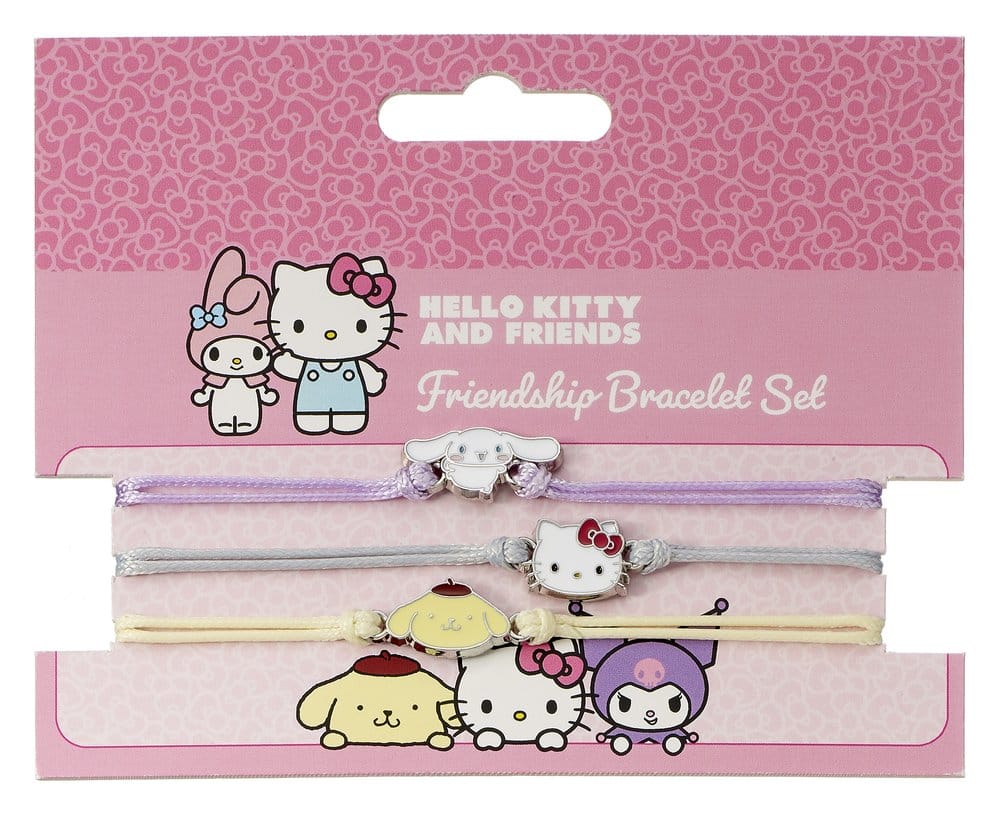 Sanrio Armbänder 3er-Pack Hello Kitty, Cinnamonroll und Pompompurin