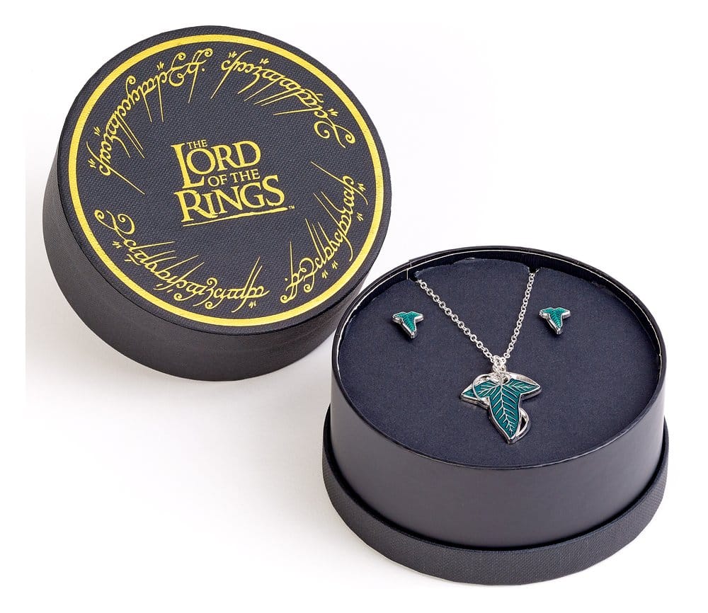 Der Herr der Ringe Ohrring- und Halsketten-Geschenkset Blatt von Lorien