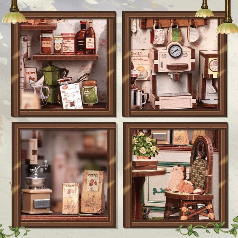 Miniature House Model Kit Sunny Cafe 20 x 16 cm
