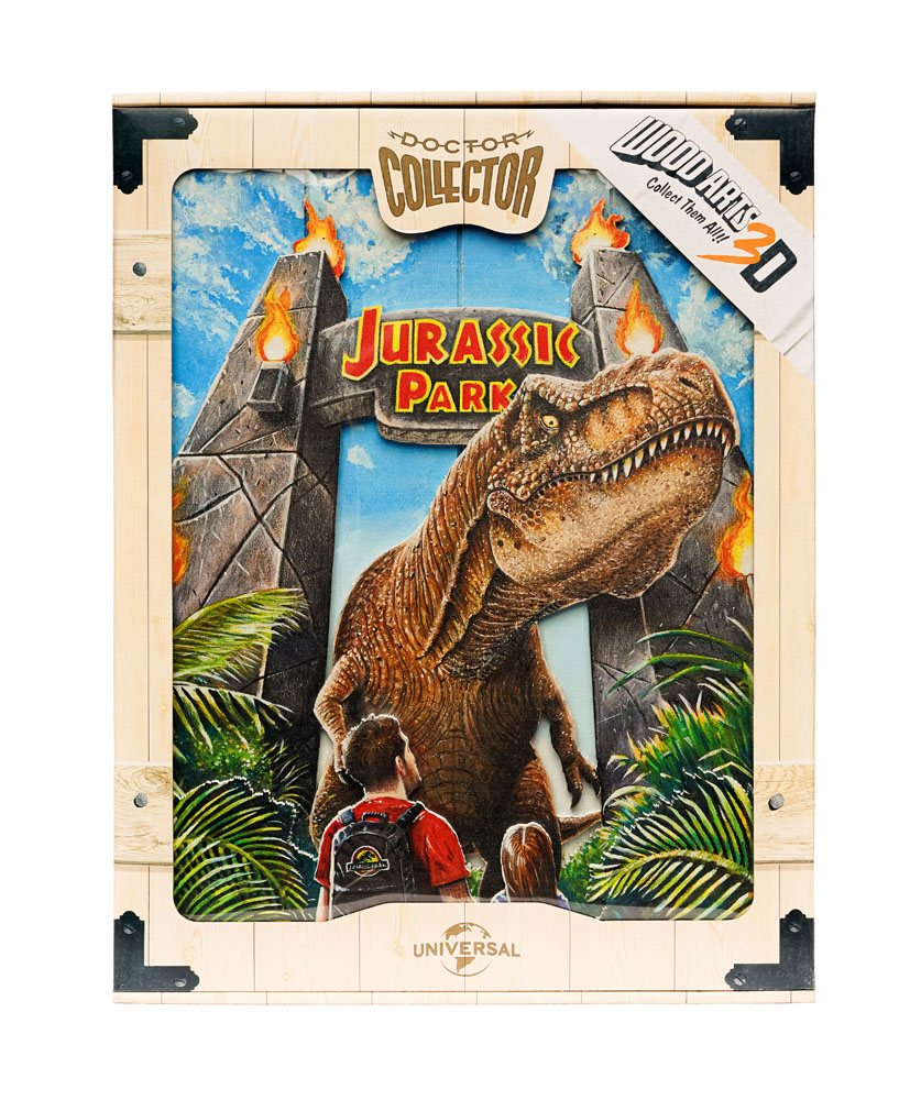 Jurassic Park WoodArts 3D Holzdruck Rex Attack 30 x 40 cm