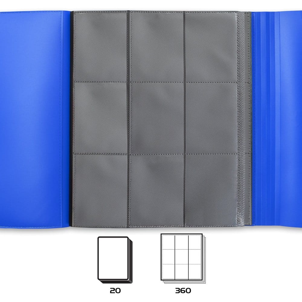 Enhance Binder 9 Pocket Kartenbinder Blau 30 x 25 x 3 cm