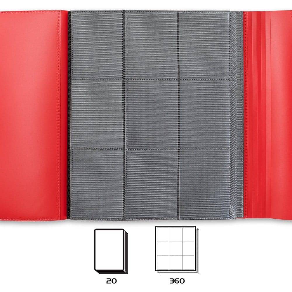 Enhance Binder 9 Pocket Kartenbinder Rot 30 x 25 x 3 cm