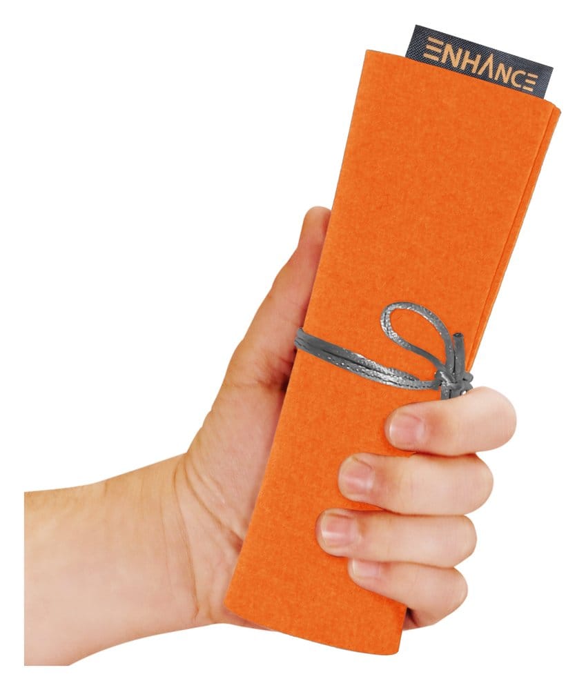 Enhance Tabletop-Zubehör Roll on a Scroll Würfel und Würfelmatte Orange