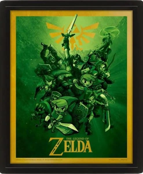The Legend of Zelda 3D-Effekt Poster Link