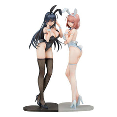 Ikomochi Original Character Statuen 1/6 Black Bunny Aoi & White Bunny Natsume 30 - 31 cm