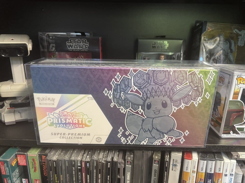 PET Gehäuse 2er-Pack für Pokémon Prismatic Evolutions Super Collection Box 38 x 18 cm