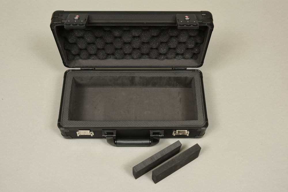 Evoretro Mini-Tragekoffer mit Griff & herausnehmbarem Schaumstoff Schwarz