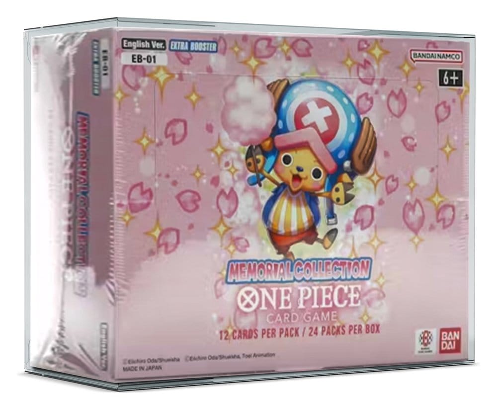Evoretro PET Gehäuse 1er-Pack für One Piece Card Game Booster Boxes (OP-04 bis OP-08) 12 x 6 x 15 cm