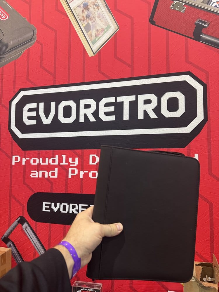 Evoretro Topload Album 2x2 160 Karten Schwarz 24,4 x 19,1 cm