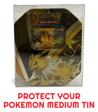 Evoretro PET Gehäuse 5er-Pack für Pokémon Medium Tins 12x8x15cm