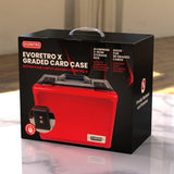 Evoretro Trading Card Aufbewahrungsbox für 90 Karten X Rot und Silber
