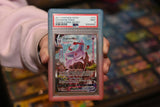 Evoretro Bumper für PSA gegradete Karten-Slab Gradient Blue-Pink Glitter