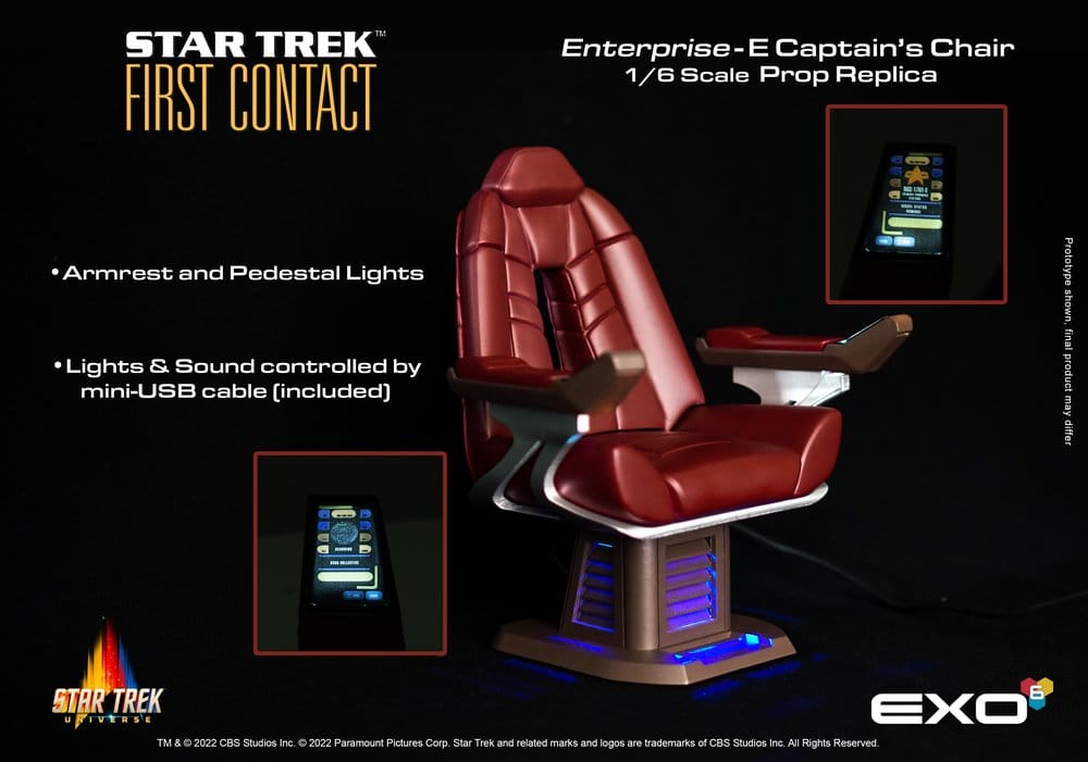 Star Trek: Der erste Kontakt Replik 1/6 Captain's Chair 15 cm