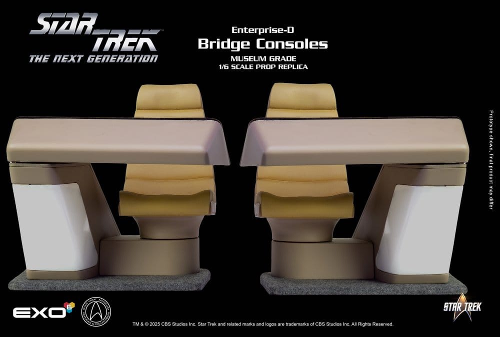 Star Trek: The Next Generation Replik 1/6 Enterprise-D Bridge Consoles Set